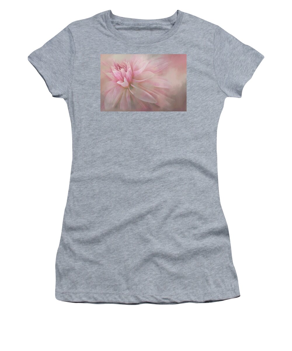 Dahlia Women's T-Shirt featuring the photograph Softness of a Dahlia by Jill Love