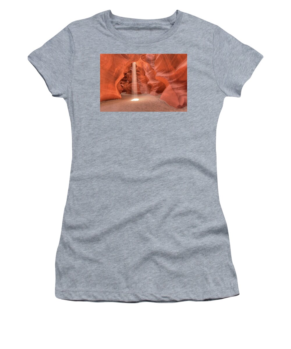 Mark Whitt Women's T-Shirt featuring the photograph Beam of Light by Mark Whitt