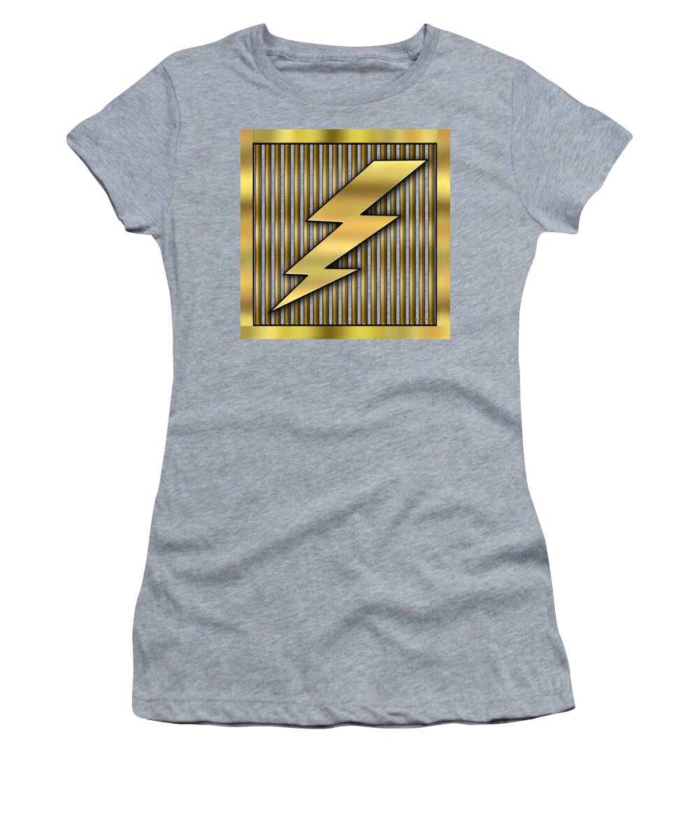 Lightning Bolt Women's T-Shirt featuring the digital art Lightning Bolt by Chuck Staley