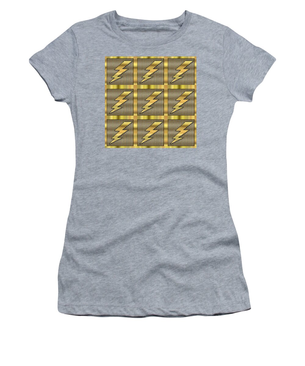 Staley Women's T-Shirt featuring the digital art Lightning Bolt Group - Transparent by Chuck Staley