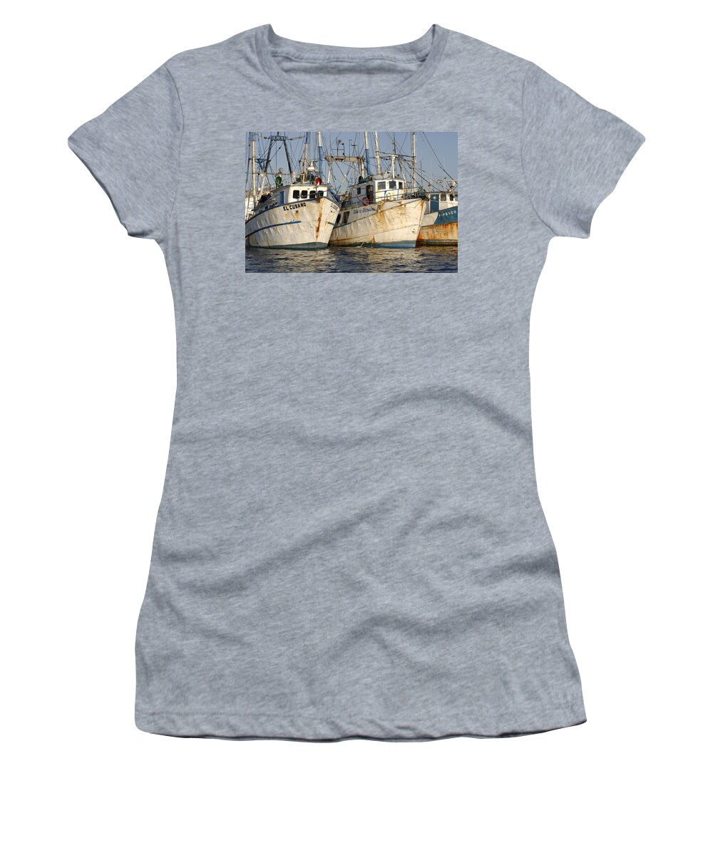 Shrimp Boat Women's T-Shirt featuring the photograph Like watching paint dry by David Shuler