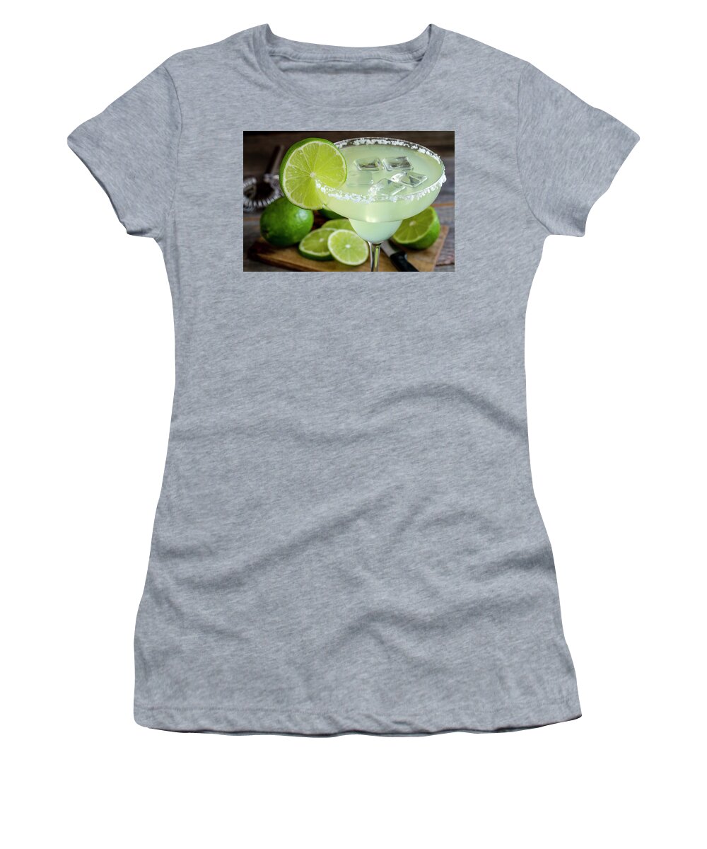 Hawthorne Strainer Women's T-Shirt featuring the photograph Lime Margarita Drink by Teri Virbickis