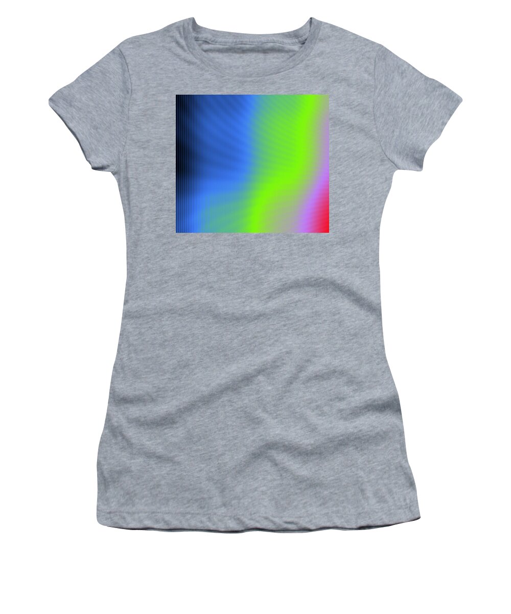 Pattern Women's T-Shirt featuring the digital art Linear Divergence by Stan Reckard