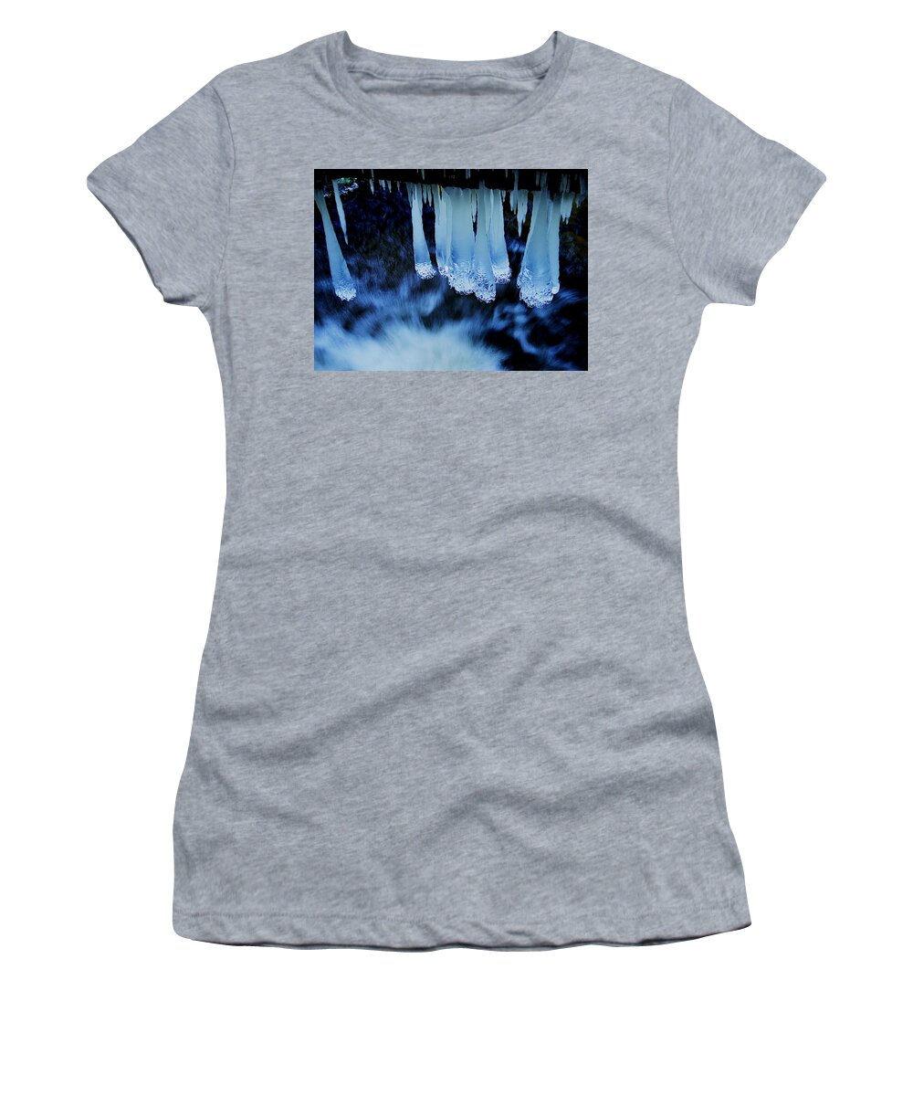 Winter Women's T-Shirt featuring the photograph Liquid Poetry by Sean Sarsfield