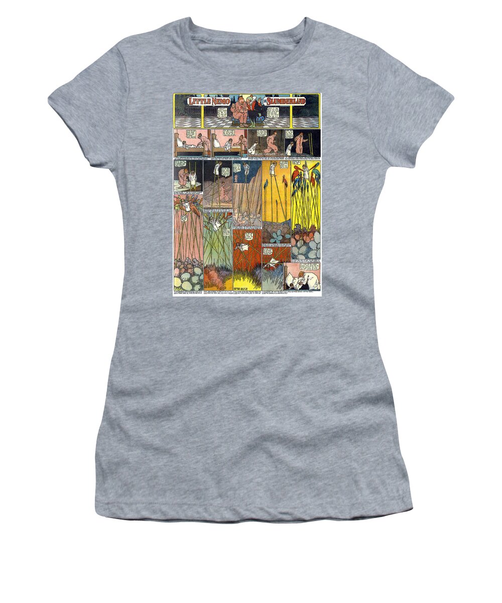  Little Nemo Women's T-Shirt featuring the painting Little Nemo in Slumberland 1905 P2 by Vintage Collectables