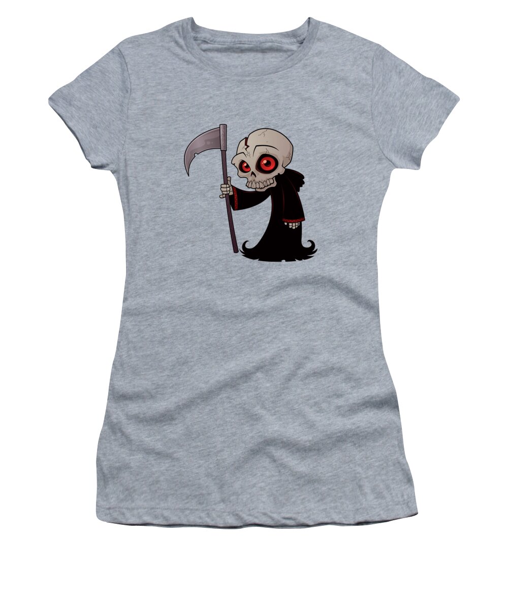 Grim Reaper Women's T-Shirt featuring the digital art Little Reaper by John Schwegel