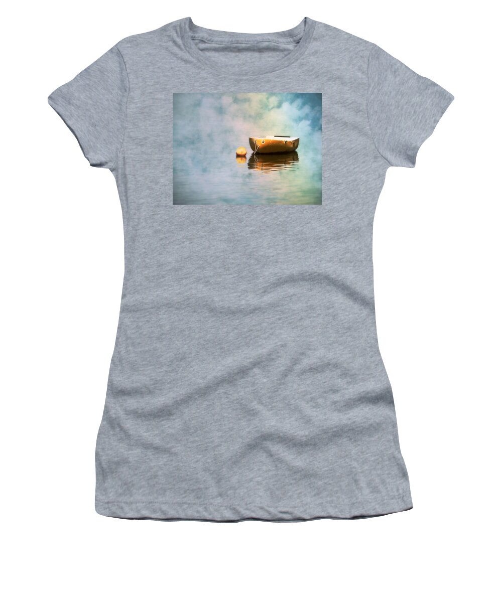 Little Yellow Boat Women's T-Shirt featuring the photograph Little Yellow Boat by Micki Findlay