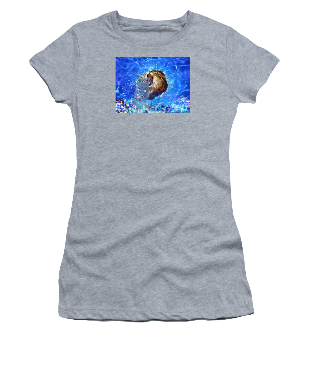 Word Of God Women's T-Shirt featuring the digital art Living Waters by Dolores Develde