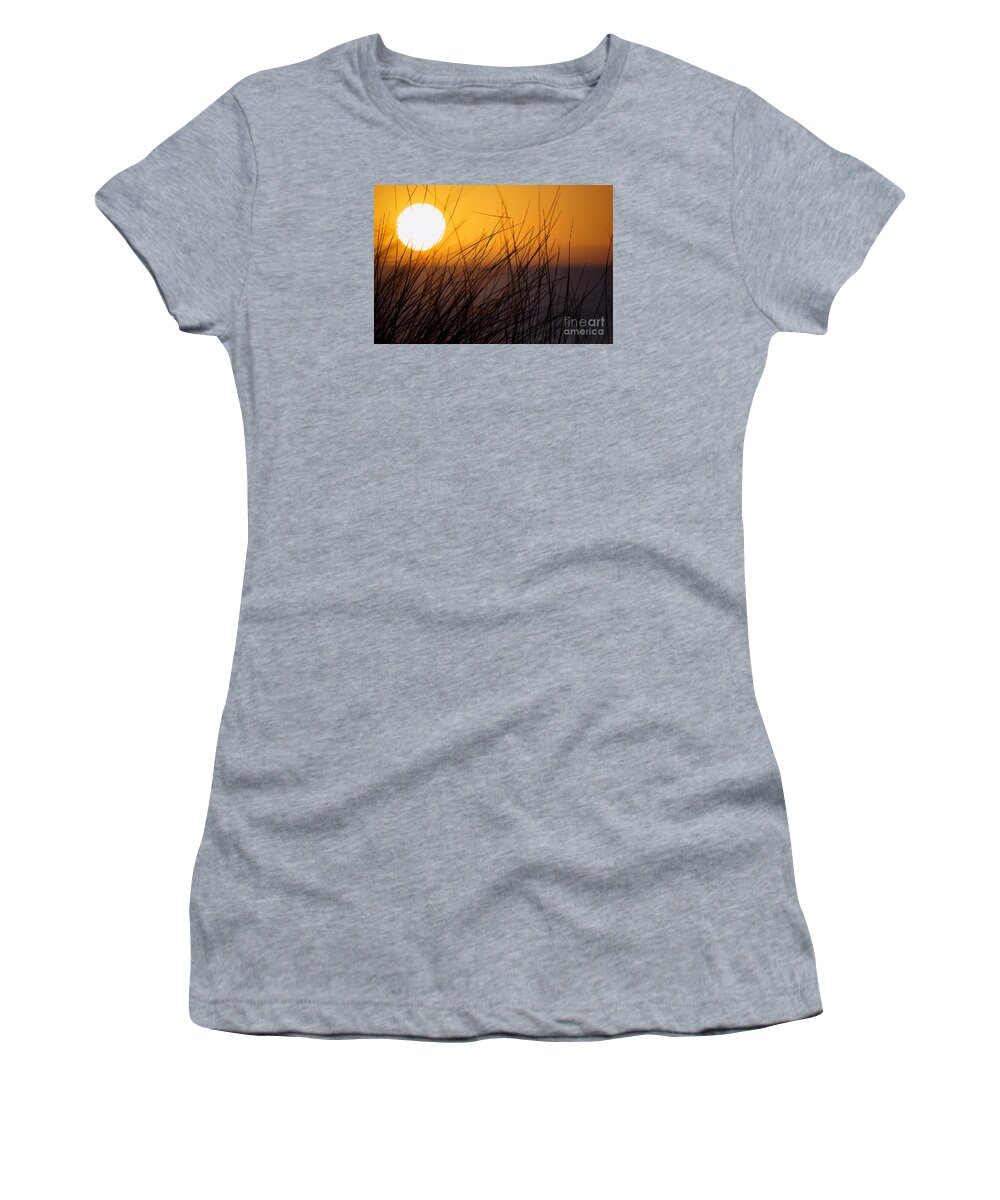 Llangennith Women's T-Shirt featuring the photograph Llangennith Sun by Minolta D