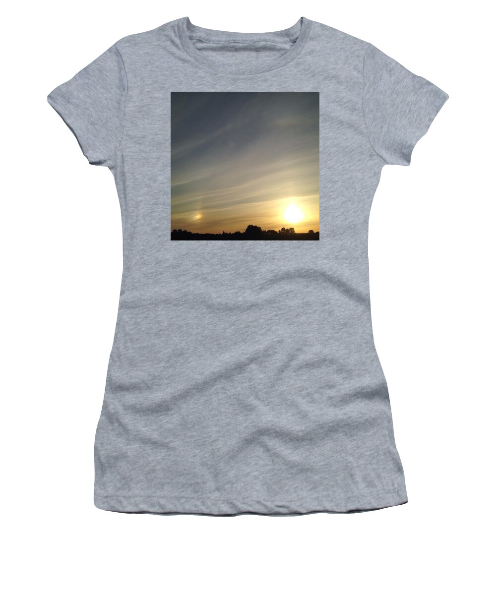 Tree Women's T-Shirt featuring the photograph Lobbing Rainbows Into The Sun by Chris Dunn
