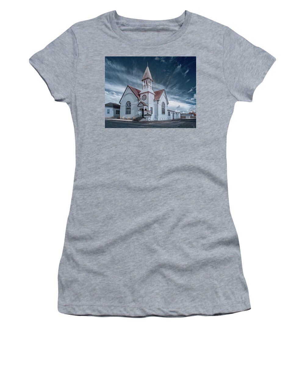 Loretta Women's T-Shirt featuring the photograph Loleta Church by Greg Nyquist