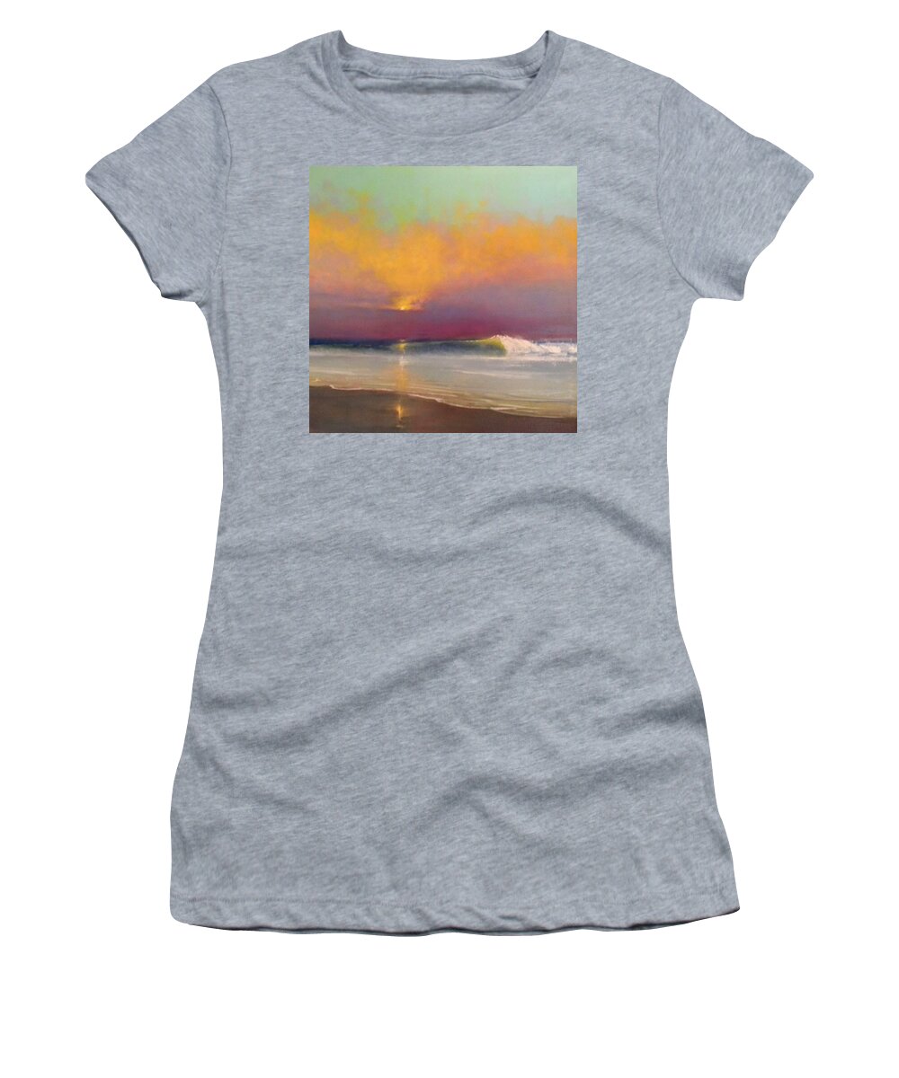  Women's T-Shirt featuring the painting Lone Breaker by Jessica Anne Thomas