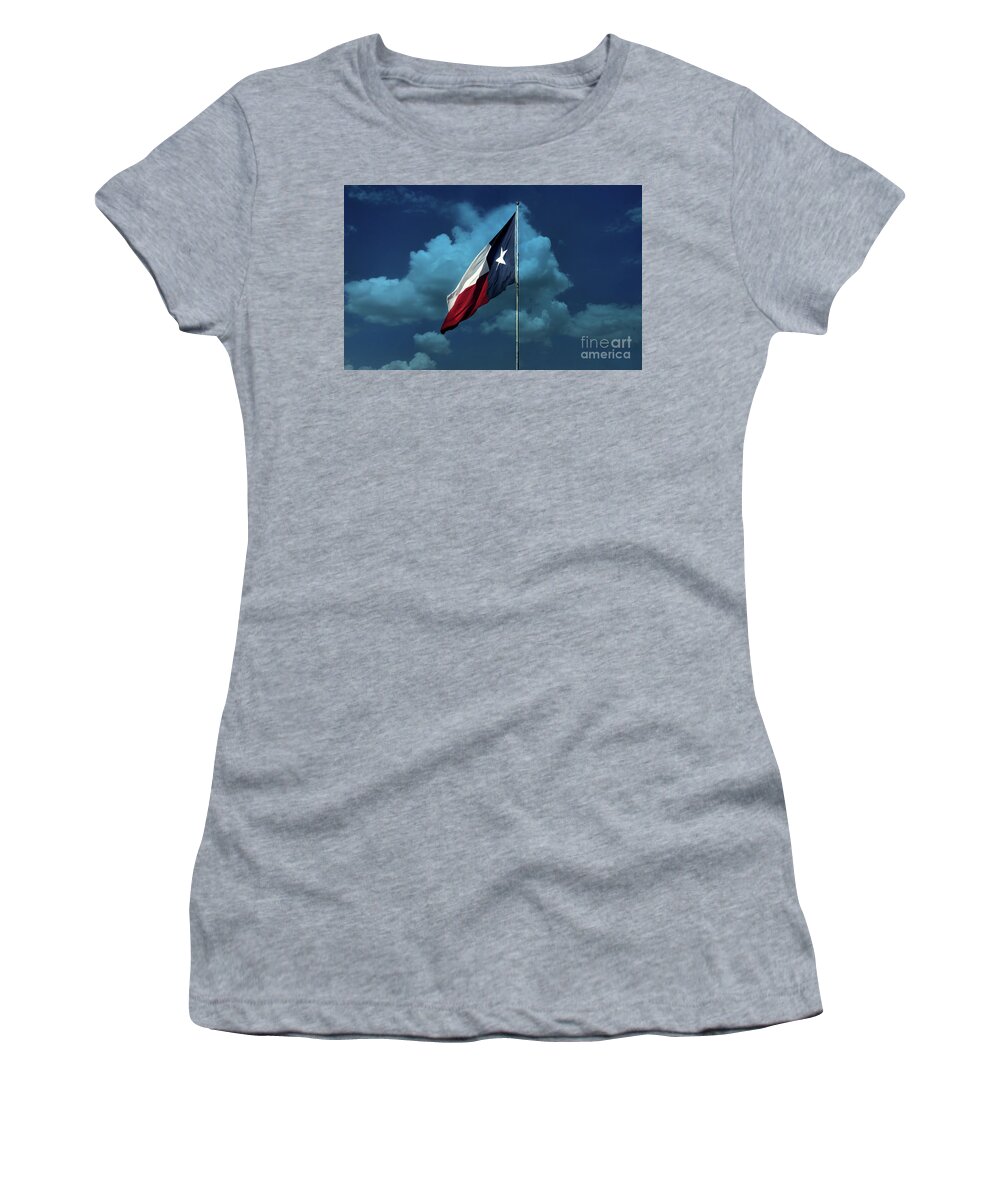 Flag Women's T-Shirt featuring the photograph Lone Star by Joan Bertucci