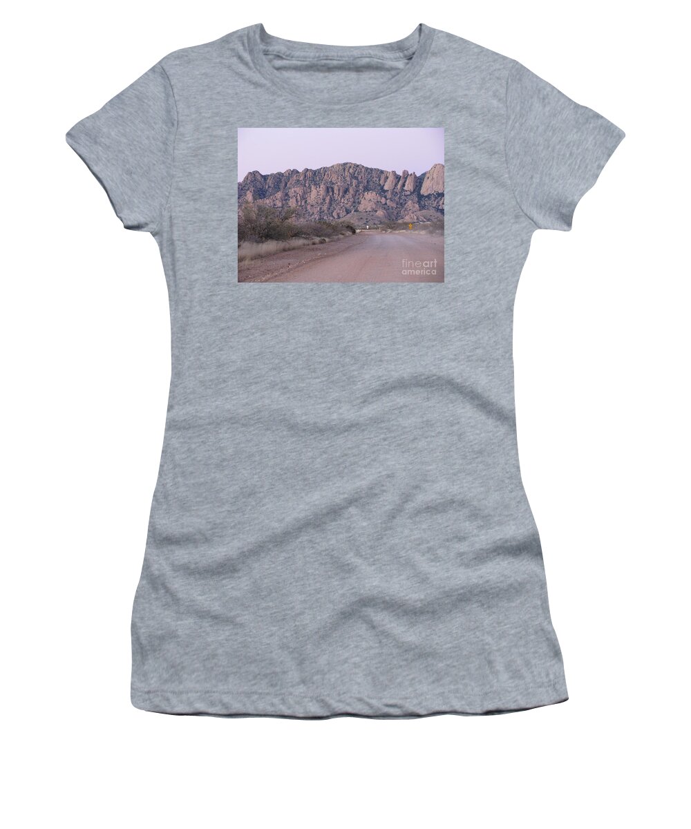 Desert Women's T-Shirt featuring the photograph Lonely Desert Road by Anthony Trillo