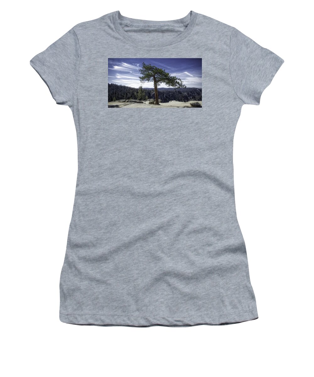 Yosemite Women's T-Shirt featuring the photograph Lonesome Tree by Chris Cousins