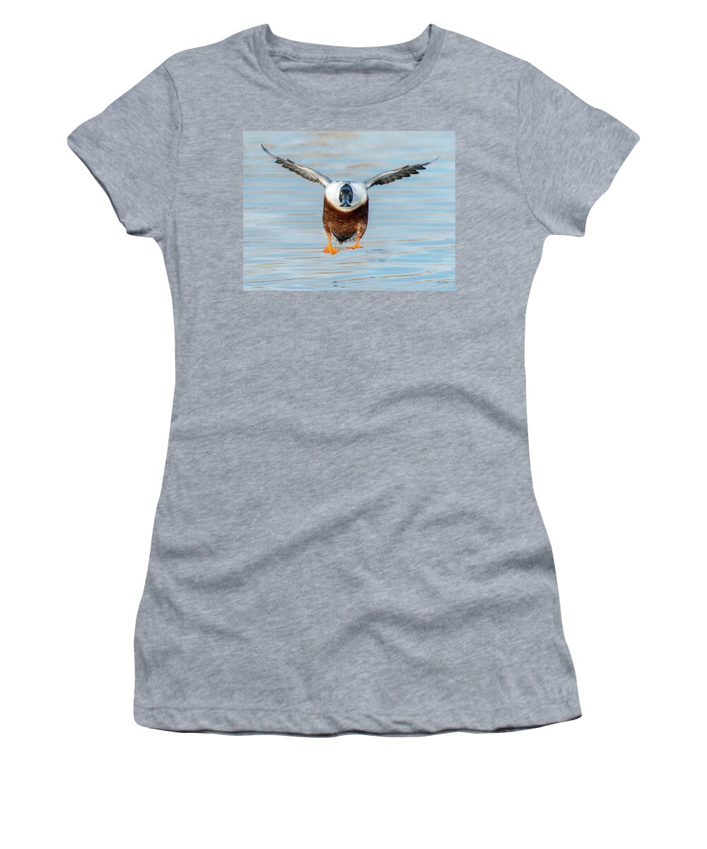 Shovelers Women's T-Shirt featuring the photograph Look out, here I come by Judi Dressler