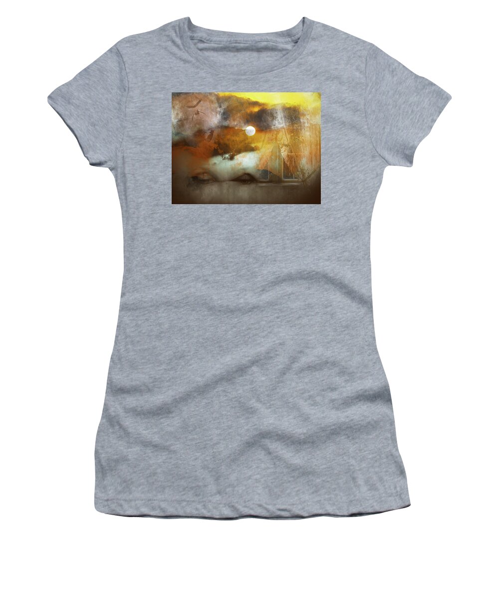 Island Women's T-Shirt featuring the photograph Looking at the lovely island by Gabi Hampe