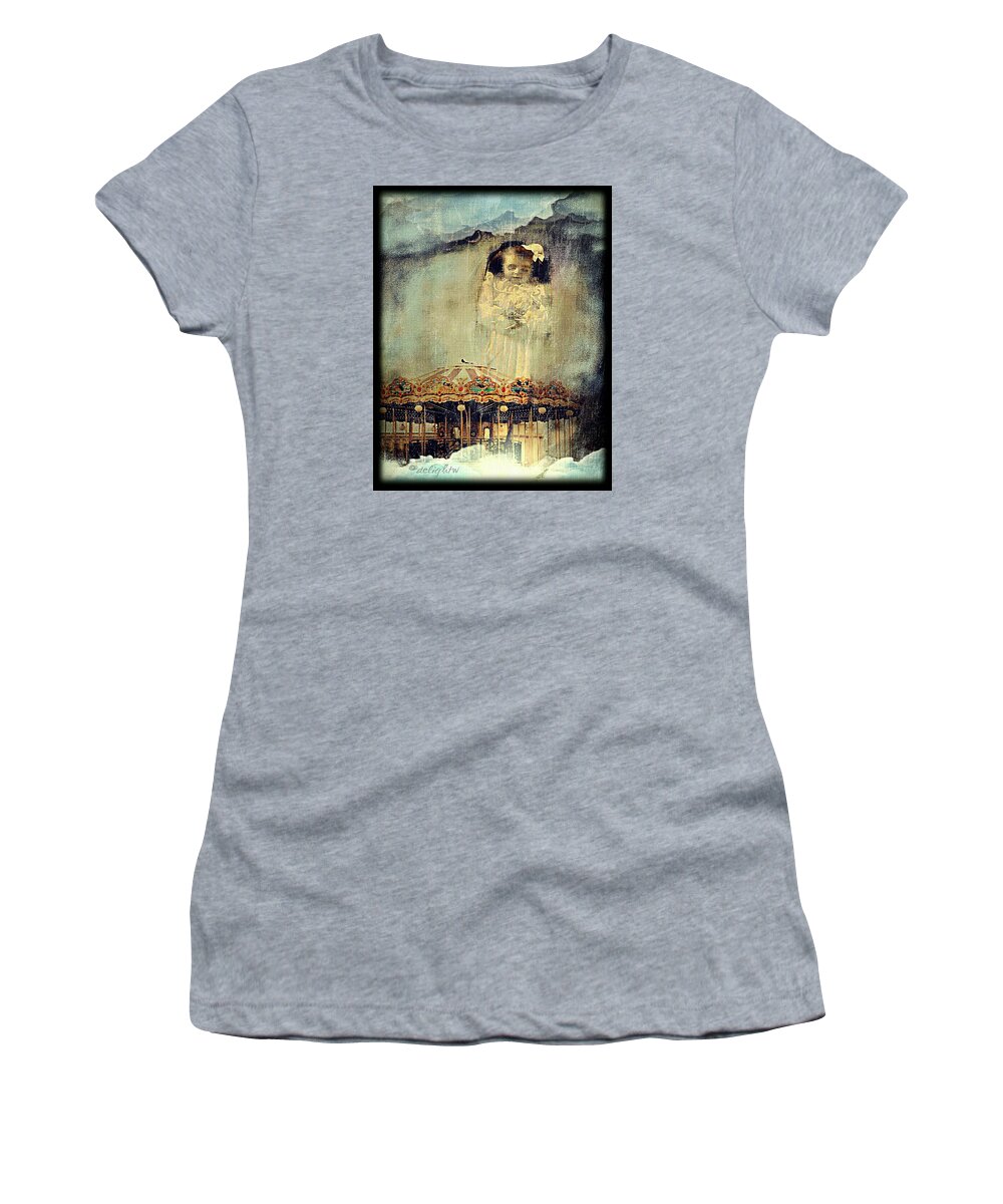 Girl Women's T-Shirt featuring the digital art Loss of Diety by Delight Worthyn