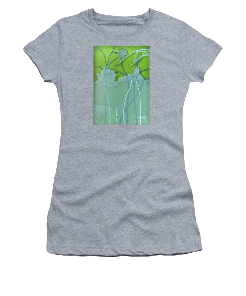 Plants Women's T-Shirt featuring the photograph Lotus Pond by Alone Larsen