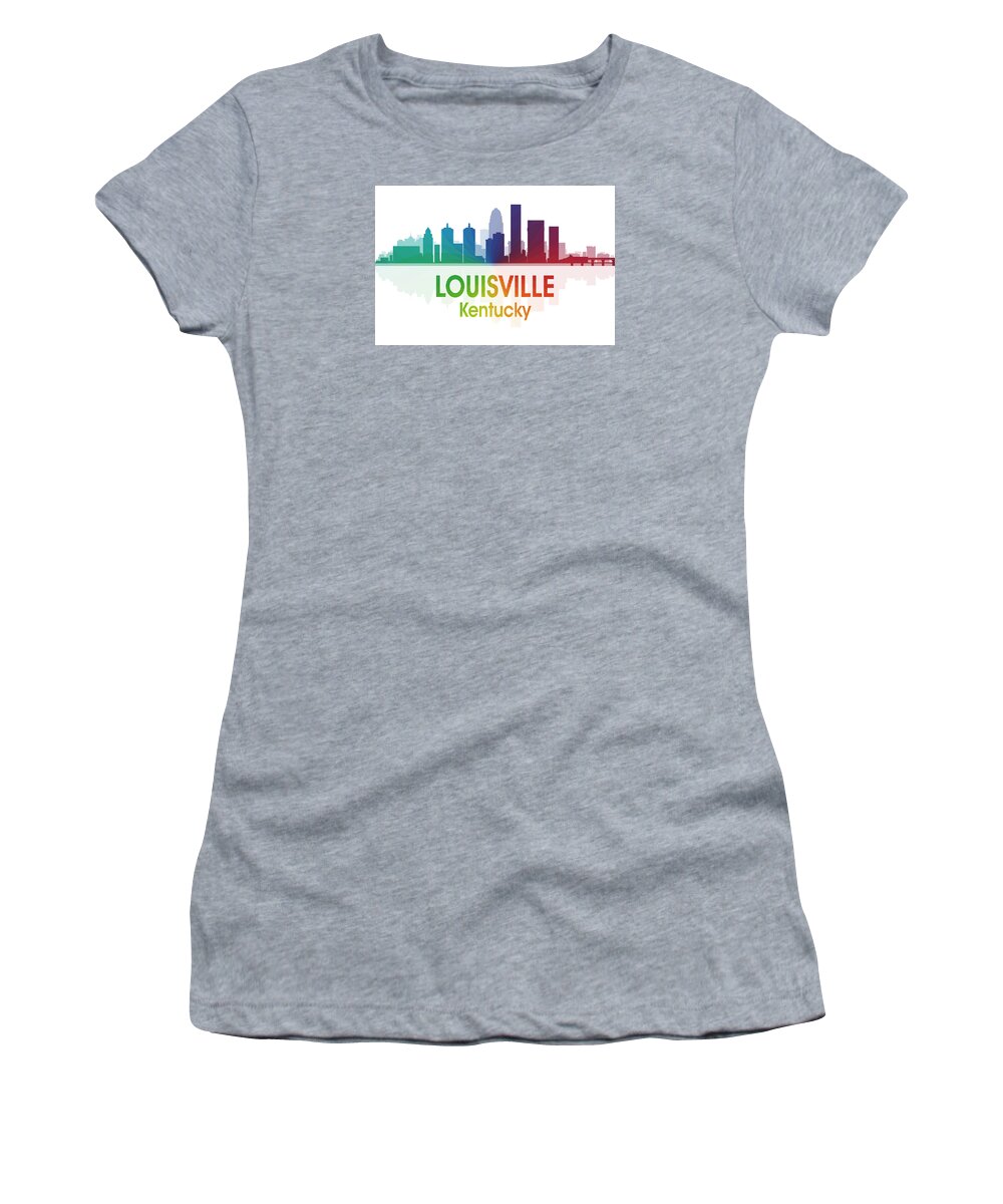 Louisville Women's T-Shirt featuring the mixed media Louisville KY by Angelina Tamez