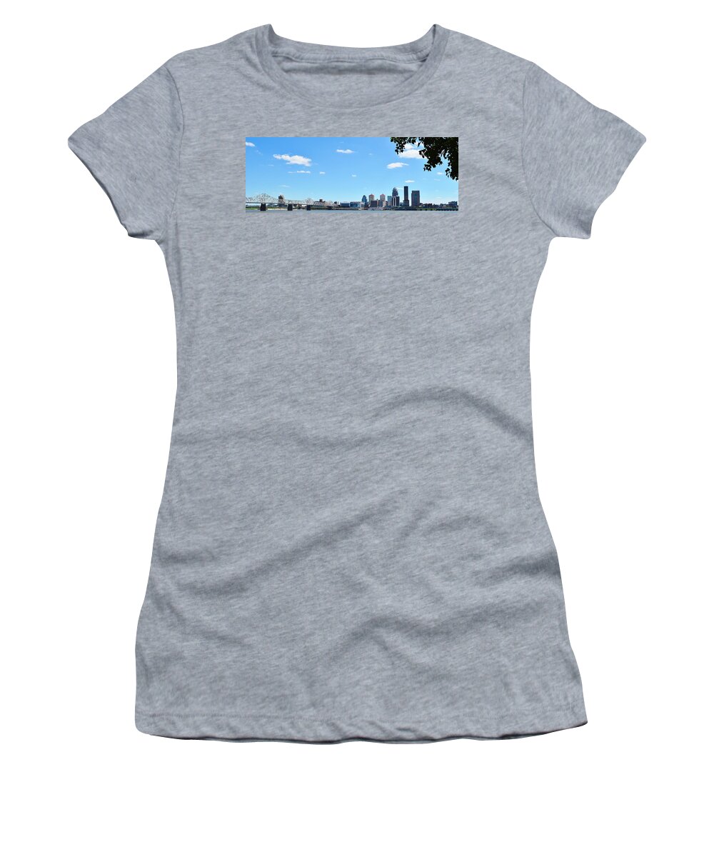 Louisville Women's T-Shirt featuring the photograph Louisville Waterfront Panoramic by Stacie Siemsen