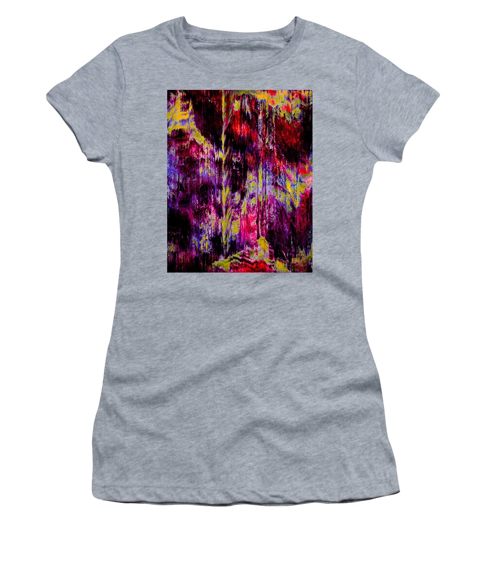 Abstract Women's T-Shirt featuring the painting Lovers Cove by Wayne Cantrell