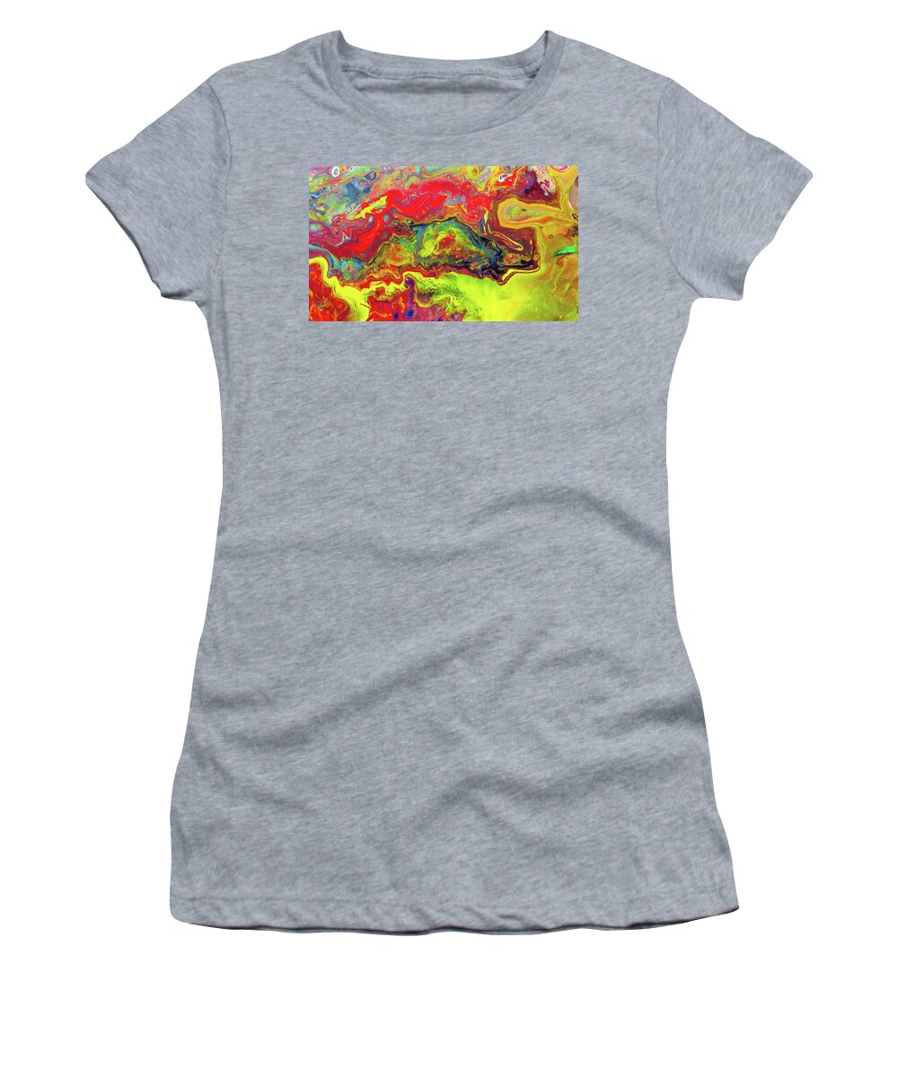 Art Women's T-Shirt featuring the painting Lucid Dream - Colorful Sacred Painting by Modern Abstract