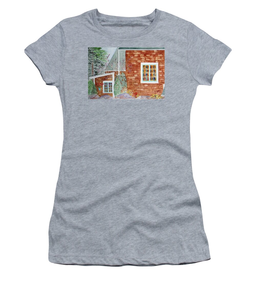 Maine Art Women's T-Shirt featuring the painting Maine Welcomes Spring 2009 by Larry Wright