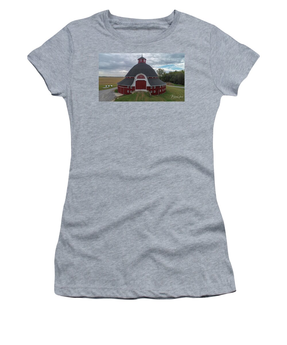  Women's T-Shirt featuring the photograph Manchester Barn by Brian Jones