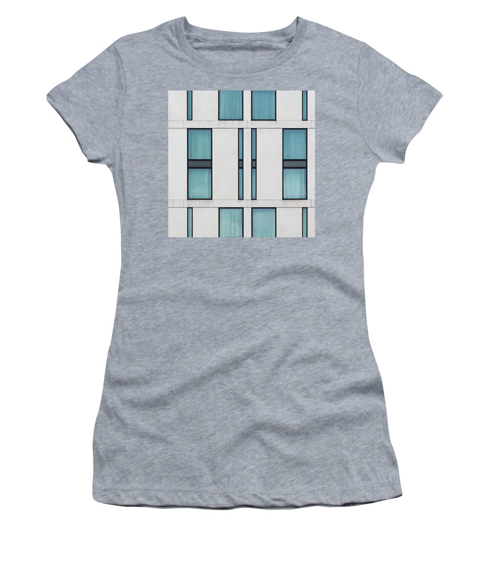 Urban Women's T-Shirt featuring the photograph Square - Liverpool Windows 1 by Stuart Allen