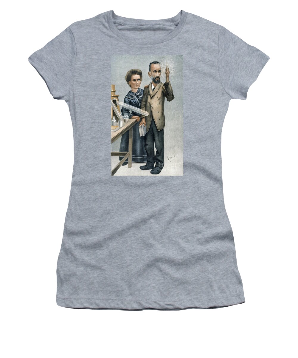 1904 Women's T-Shirt featuring the photograph Marie And Pierre Curie by Granger