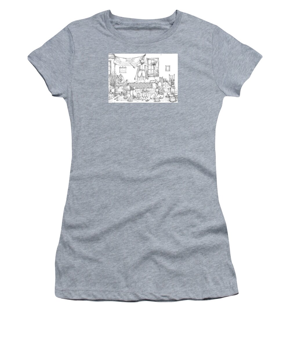  Wild West Women's T-Shirt featuring the painting Mark the Magnificent by Reynold Jay