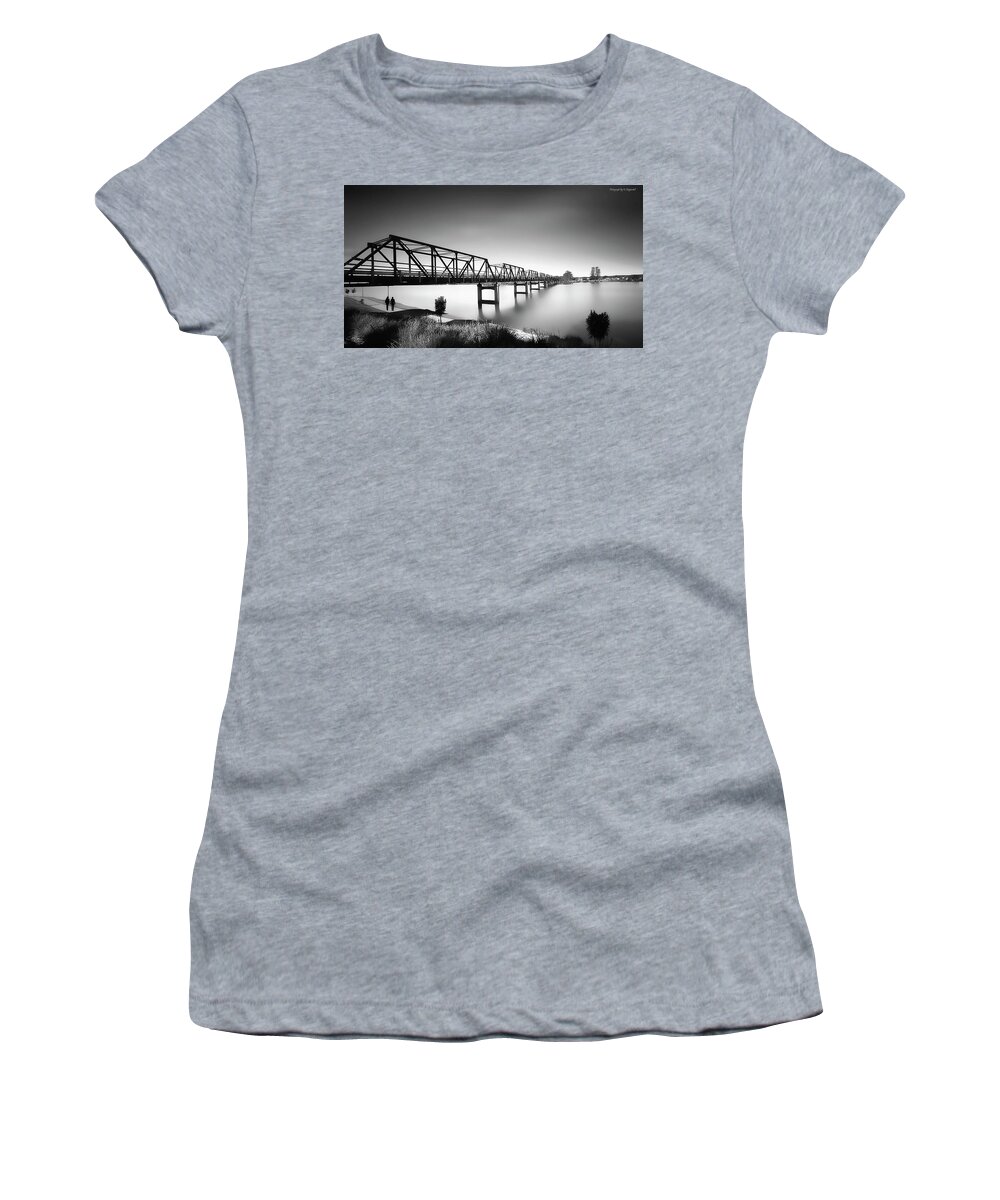 Martin Bridge Taree Women's T-Shirt featuring the photograph Martin Bridge 6666 by Kevin Chippindall