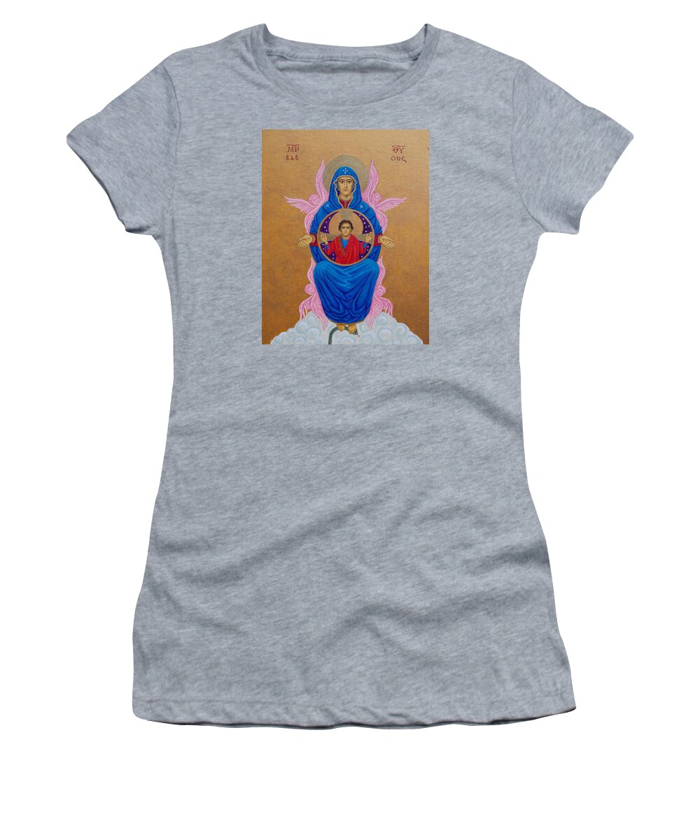 Mary Mother Of God Women's T-Shirt featuring the painting Mary Mother of Mercy Icon - Jubilee Year of Mercy by Michele Myers