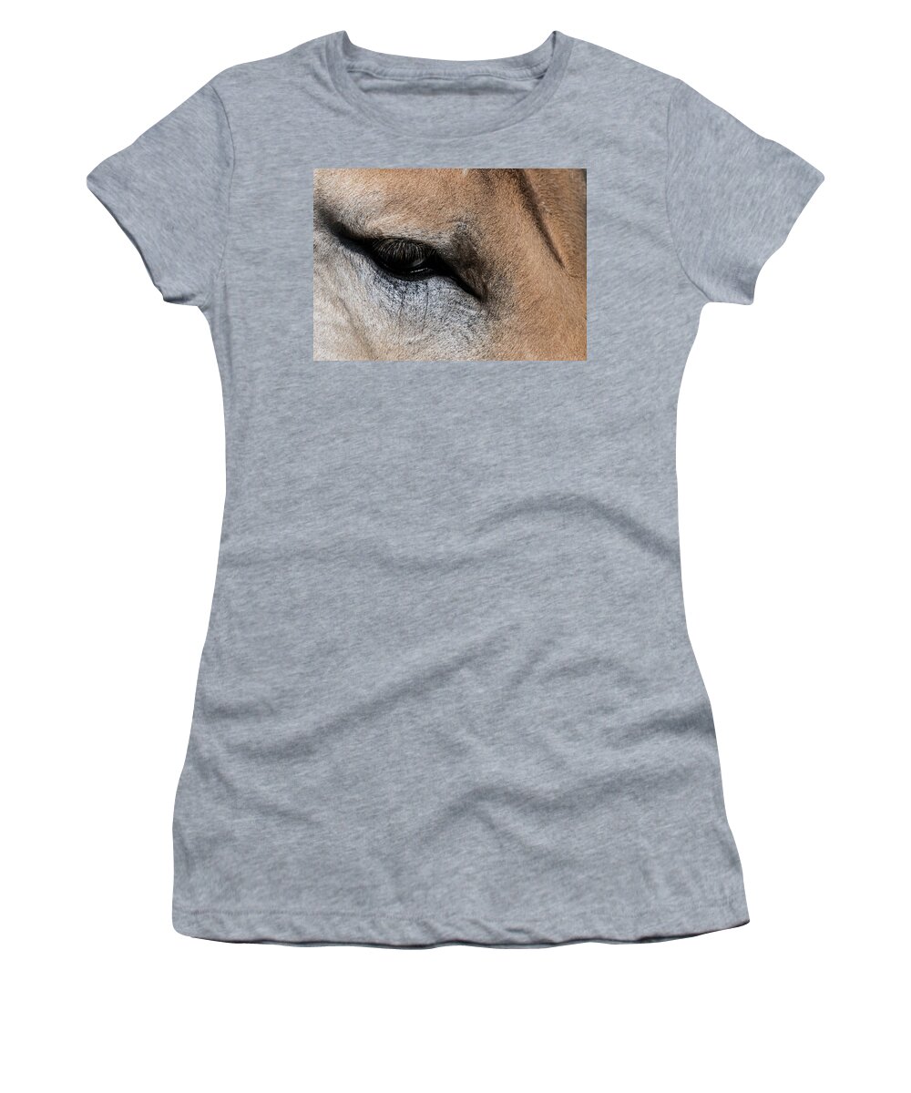 Animal Women's T-Shirt featuring the photograph Mascara Eye 5791 by Ginger Stein