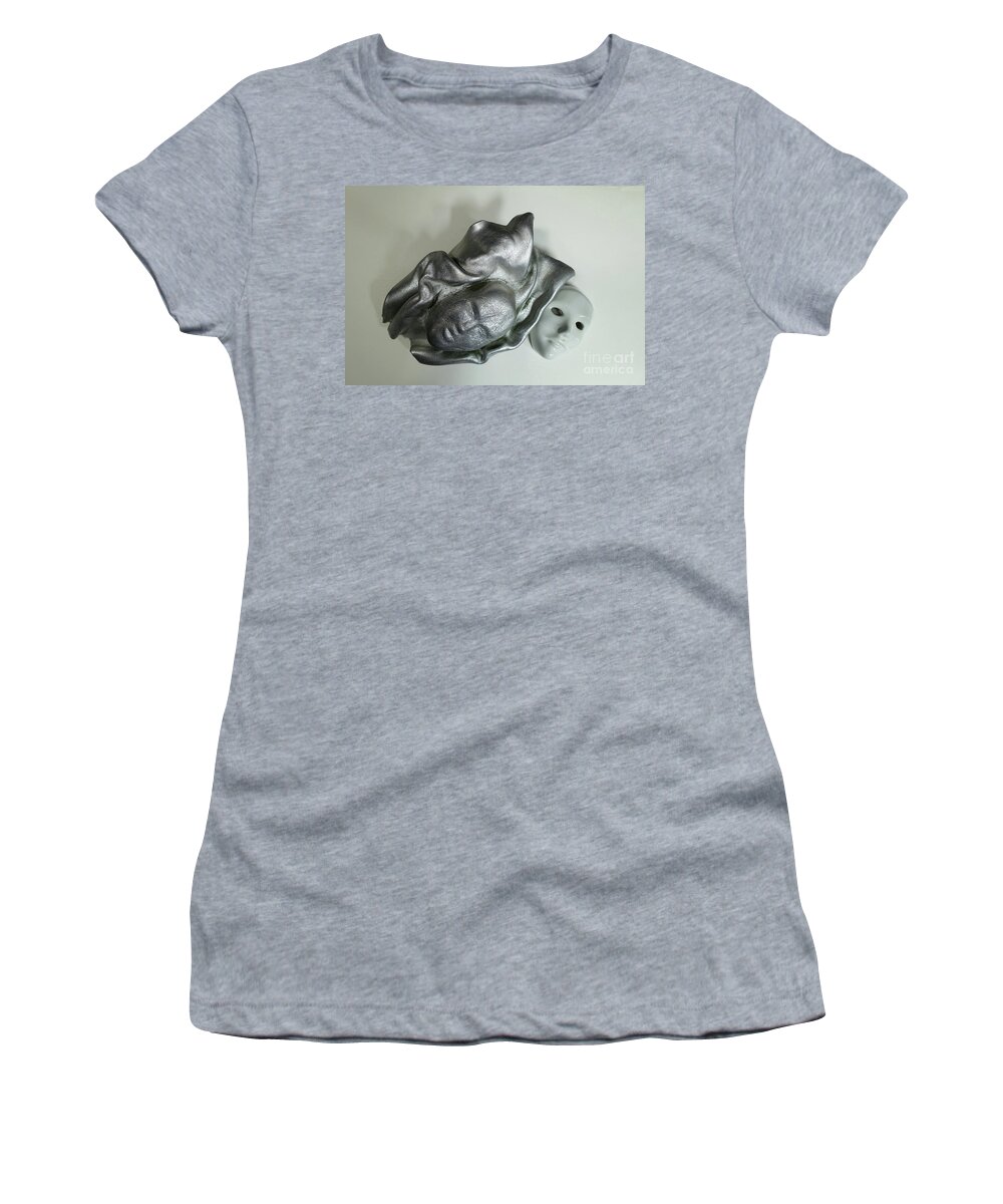 Masken Women's T-Shirt featuring the photograph Masks - Who are you? by Eva-Maria Di Bella