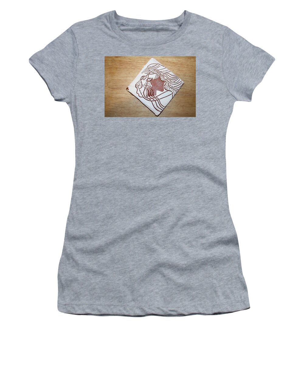 Jesus Women's T-Shirt featuring the ceramic art Matt - Tile by Gloria Ssali