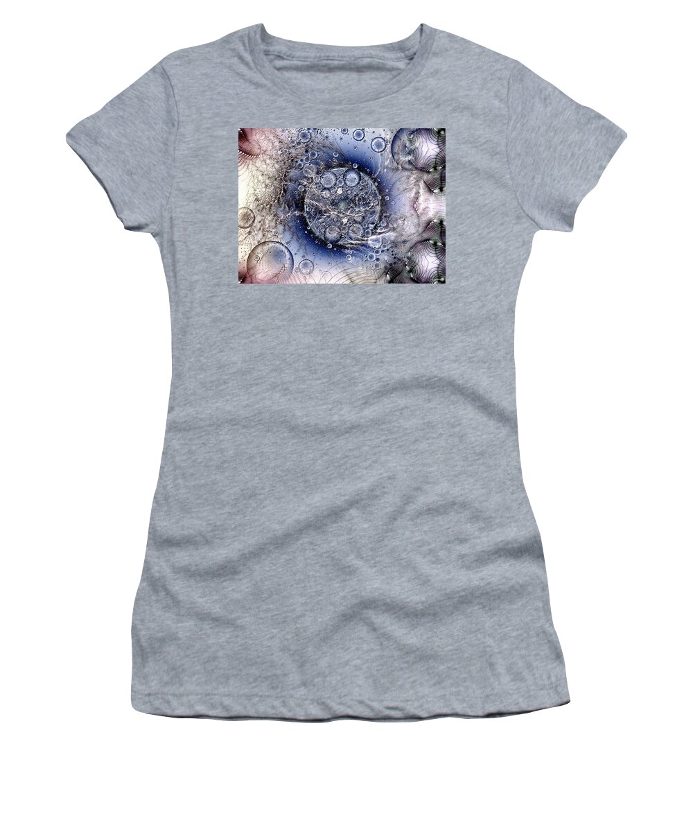 Abstract Women's T-Shirt featuring the digital art Matter From Another Perspective by Casey Kotas