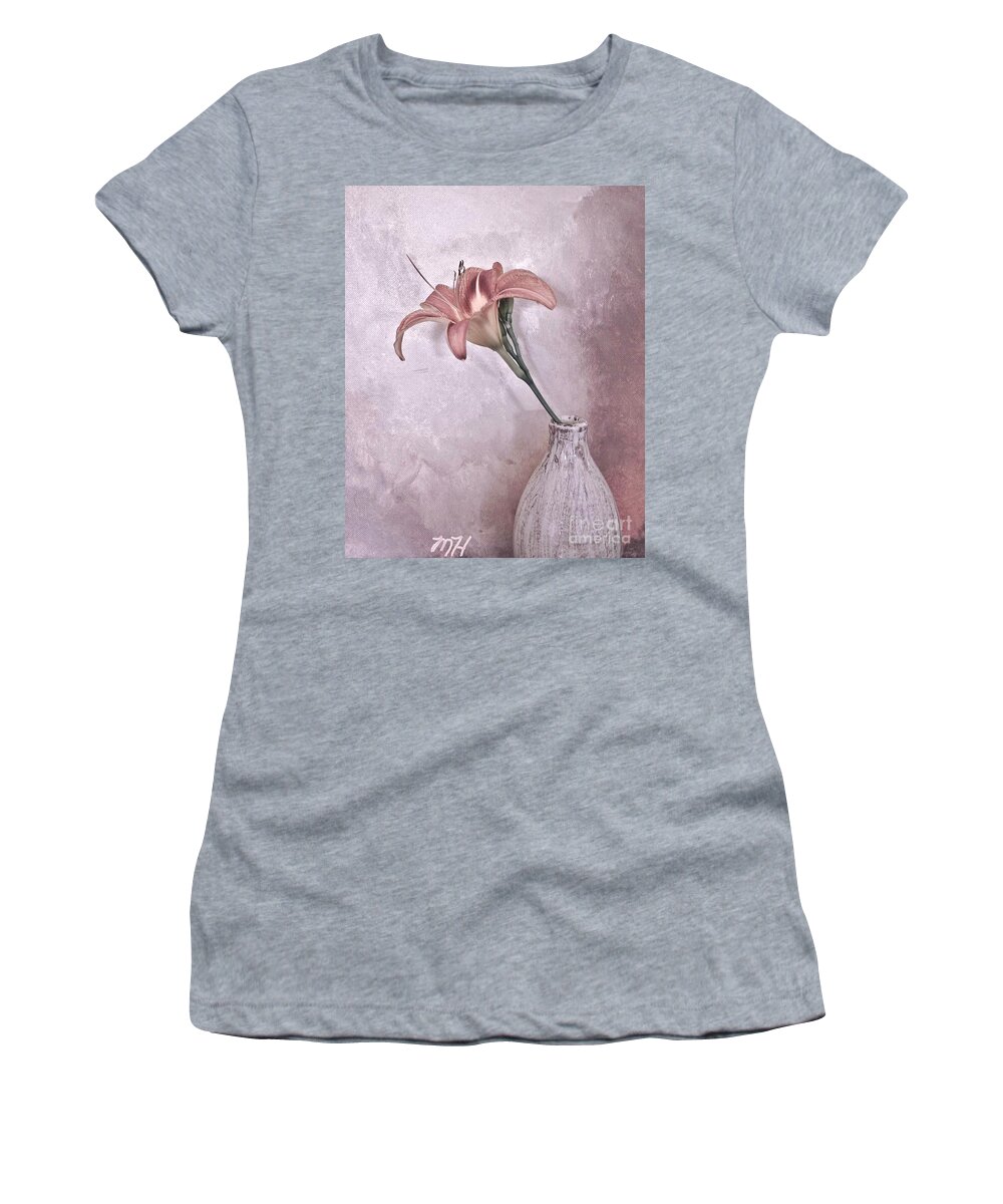 Photo Women's T-Shirt featuring the photograph Mauve Lily by Marsha Heiken