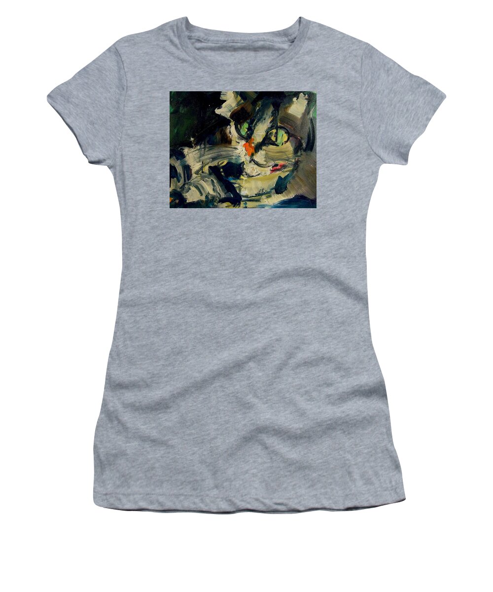 Paintings Women's T-Shirt featuring the painting Max by Les Leffingwell