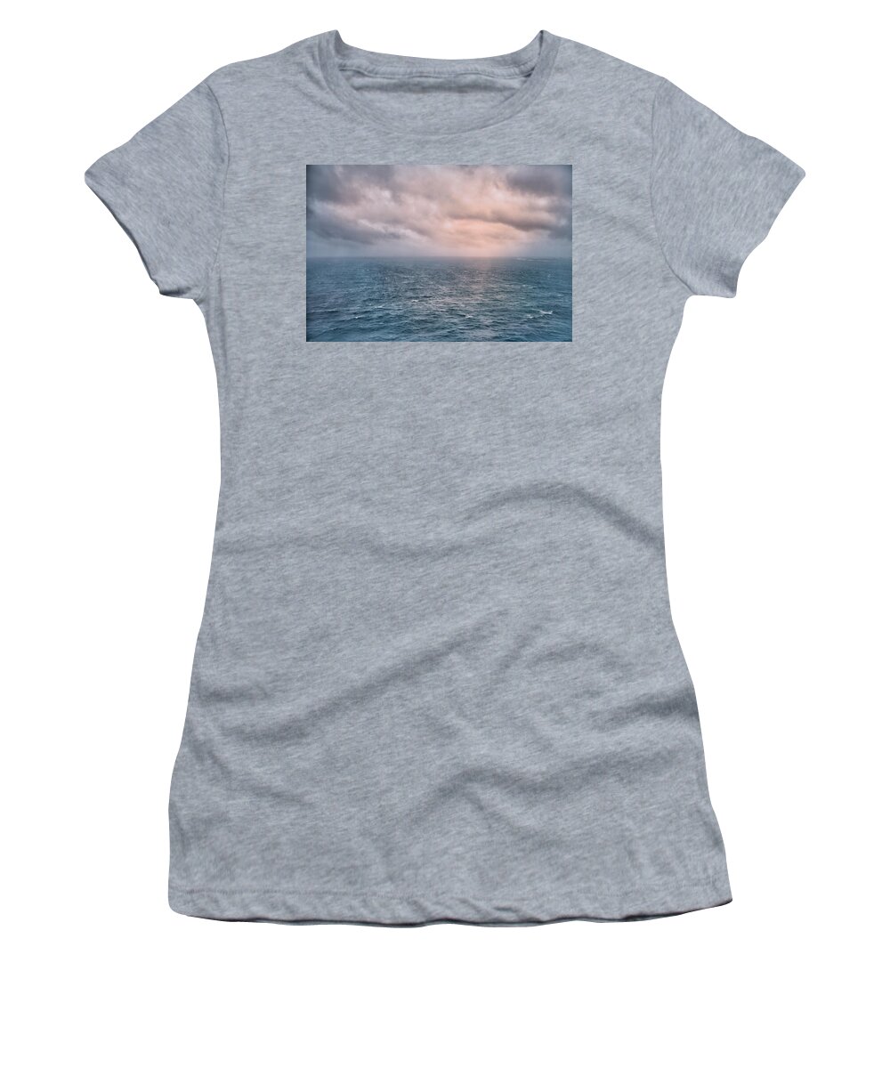Ocean Women's T-Shirt featuring the photograph May Shifting Skies Unfold by Elvira Pinkhas