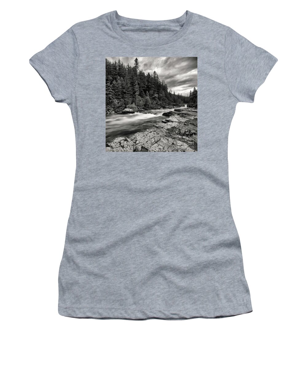 Glacier National Park Women's T-Shirt featuring the photograph McDonald Creek by Art Cole