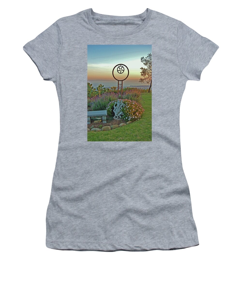 Golden Hour Women's T-Shirt featuring the photograph Meditation Spot by Linda Brody