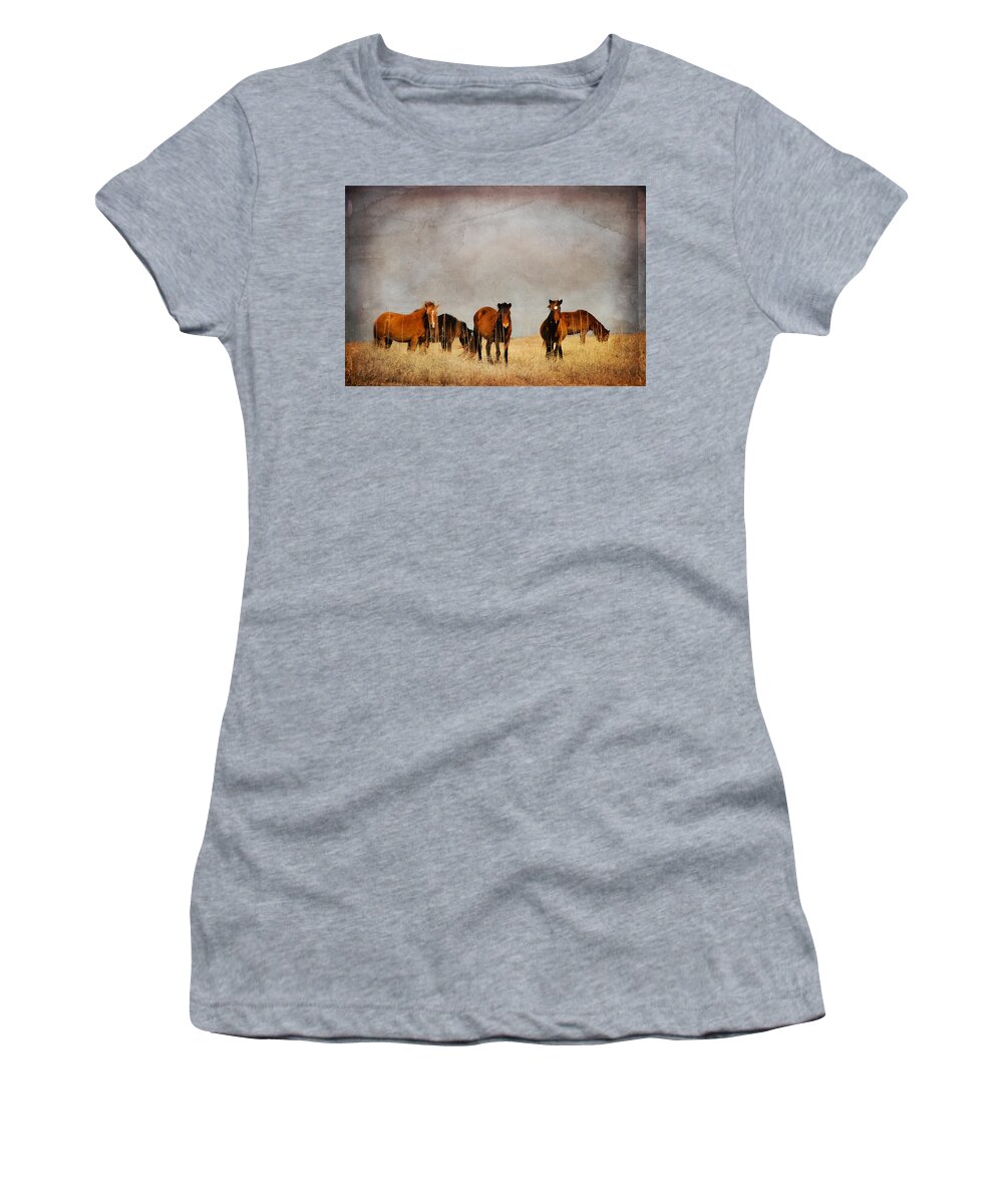 Farm Women's T-Shirt featuring the photograph Meeting by Joye Ardyn Durham