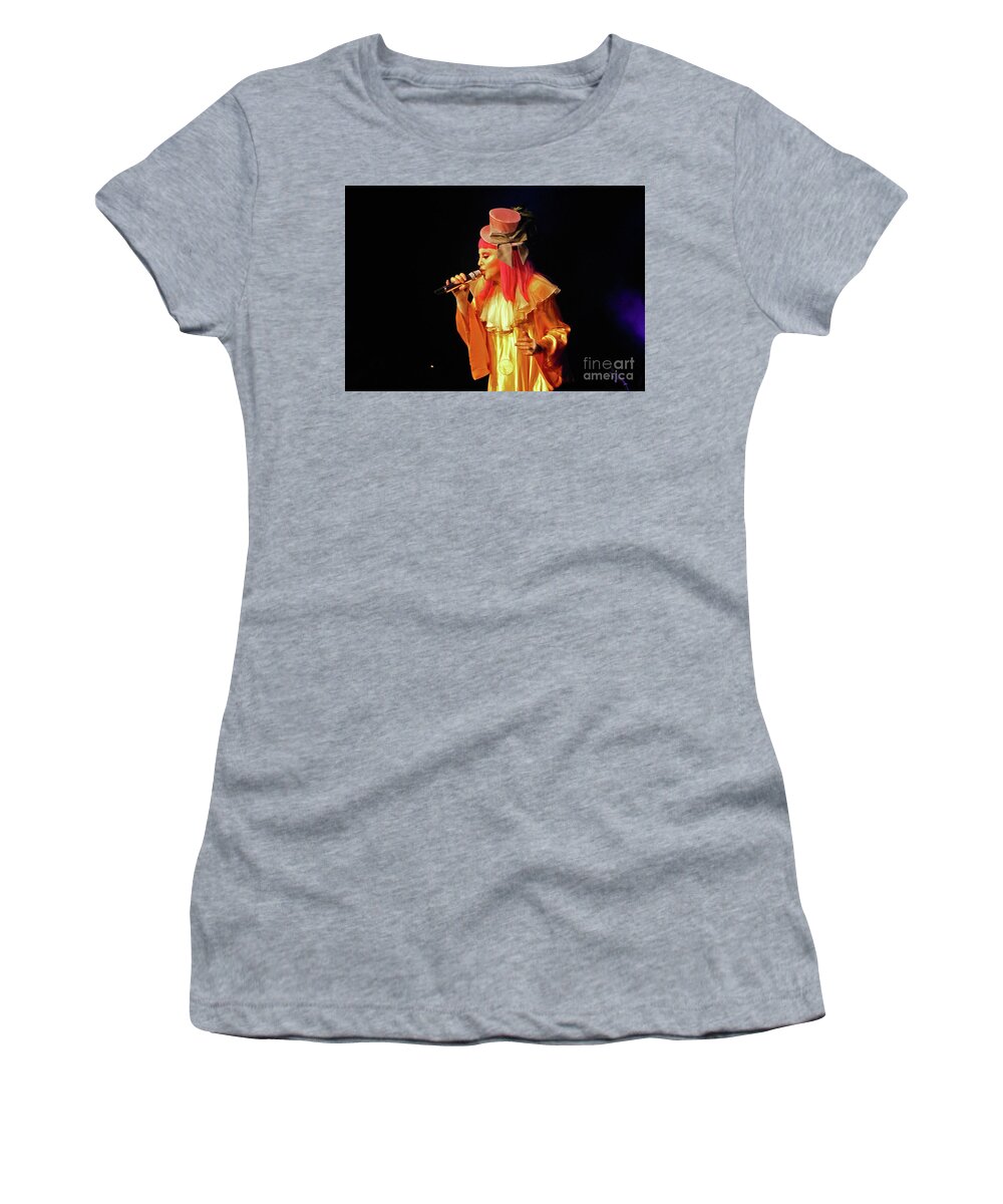 Madonna Women's T-Shirt featuring the photograph Madonna Tears of a Clown II by Marguerita Tan