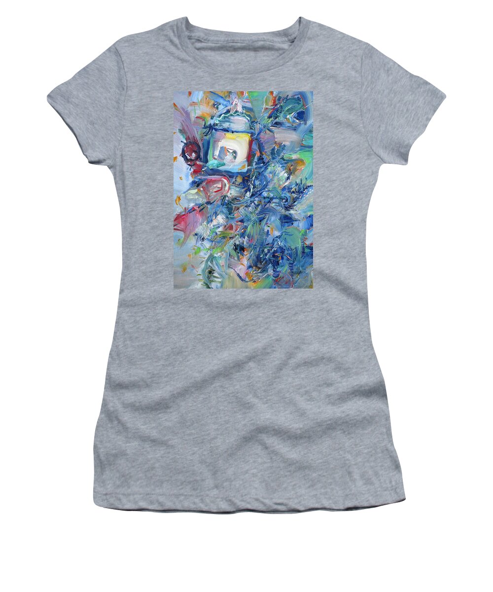 Abstract Women's T-Shirt featuring the painting Melting Away by Fabrizio Cassetta