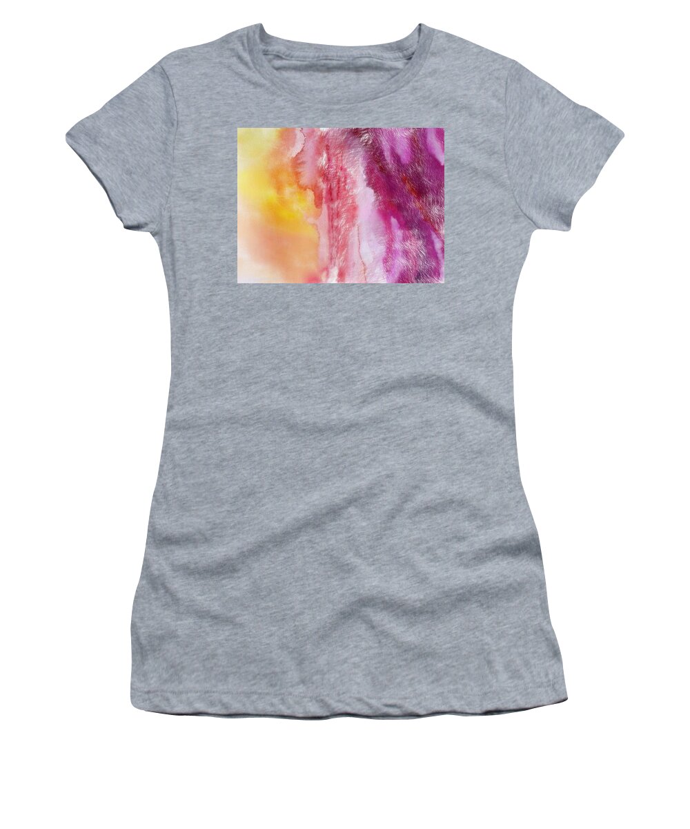 Abstract Women's T-Shirt featuring the painting Melting by Mark Taylor