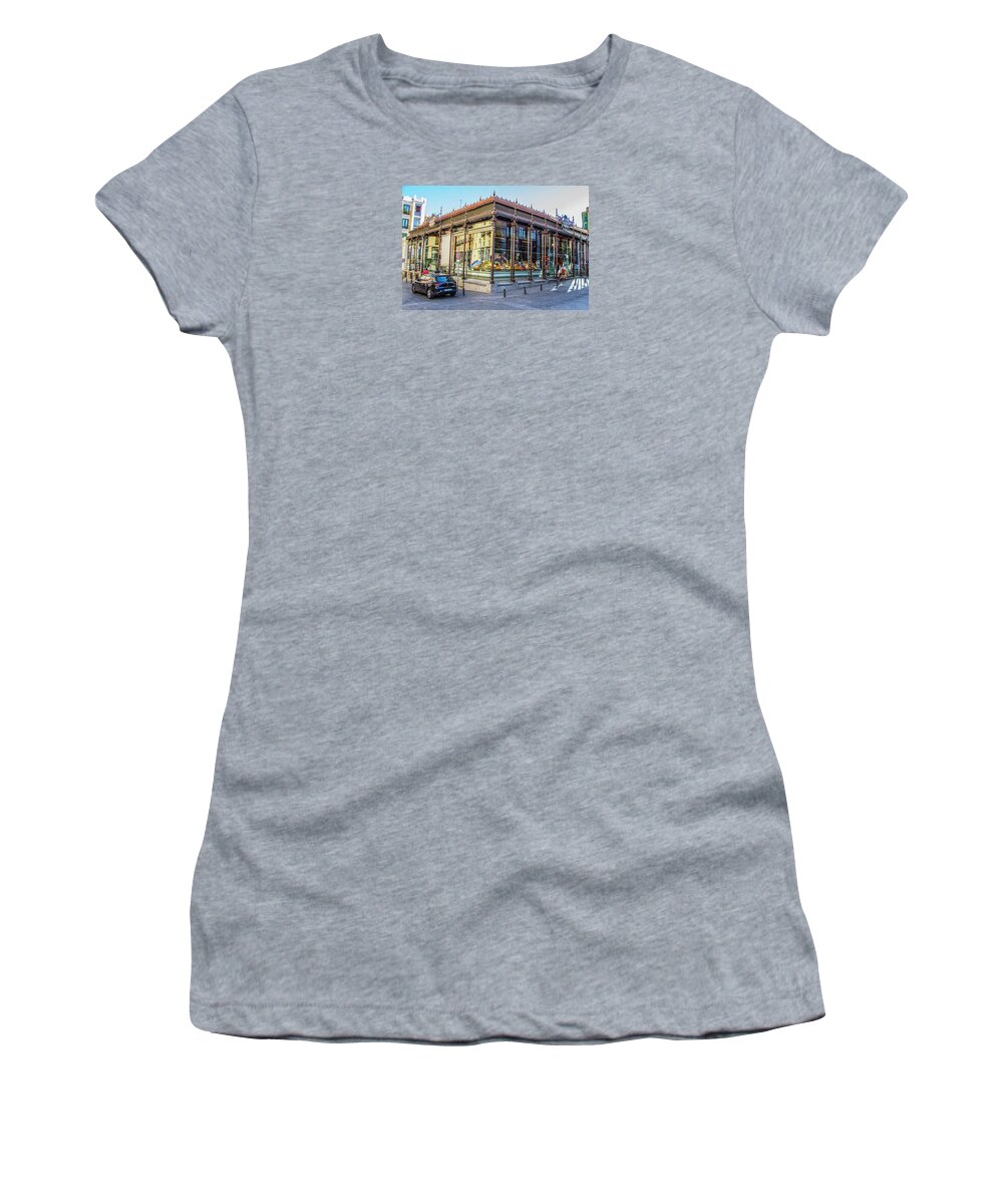 Travel Women's T-Shirt featuring the photograph Mercado San Miguel, Madrid by Venetia Featherstone-Witty