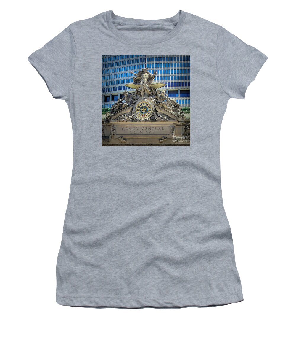 Ornate Women's T-Shirt featuring the photograph Mercury at Grand Central Terminal by Susan Lafleur