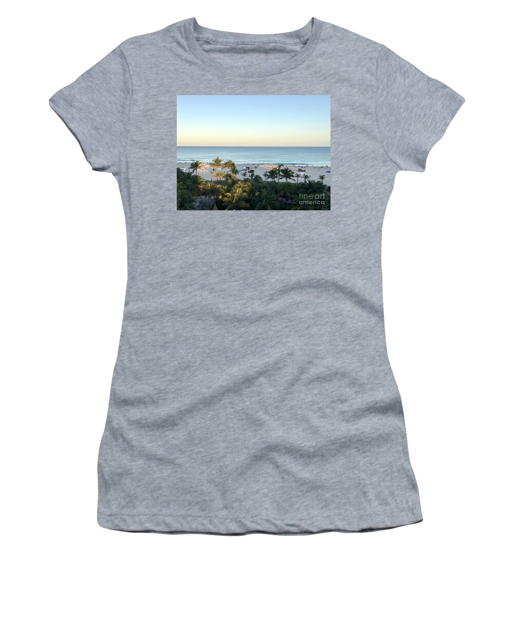 Miami Beach Florida Women's T-Shirt featuring the photograph Miami Beach by Andrew Dinh